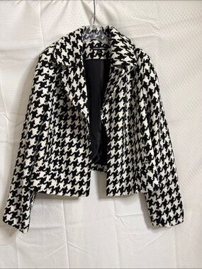 Fashion Bug Houndstooth overlay jacket size sm